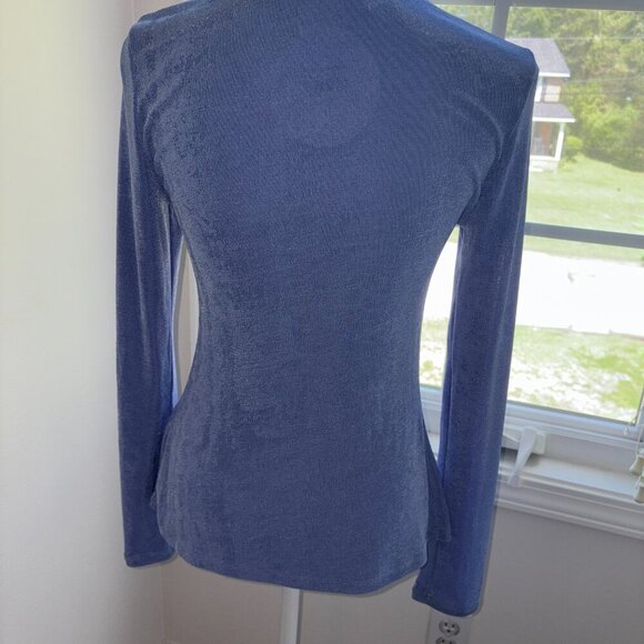 NWT NEW Princess Polly Valeria Long Sleeve Top Blue size 6 Open Front Clasp Cute - Picture 10 of 10